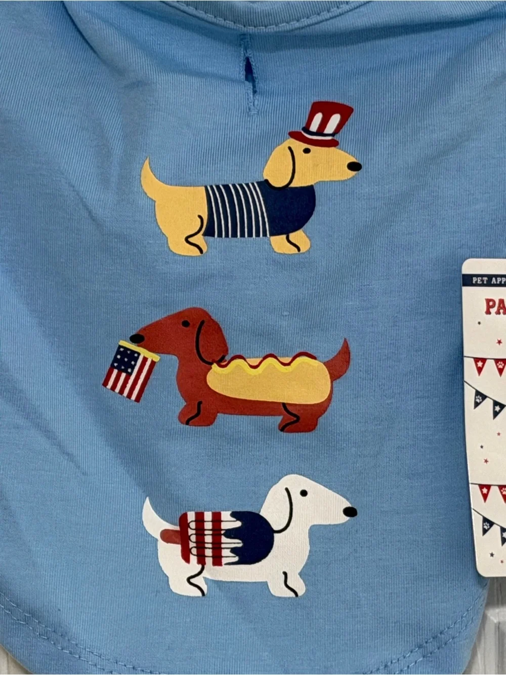 Dachshund Patriotic Dog Shirt Size XS Doxie